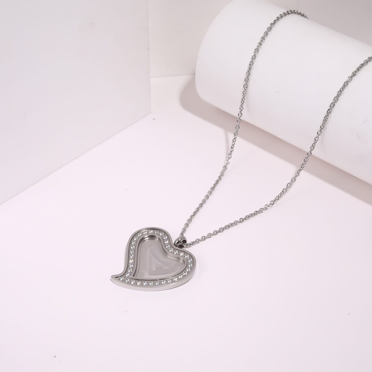 Icy Heart Pendant Necklace