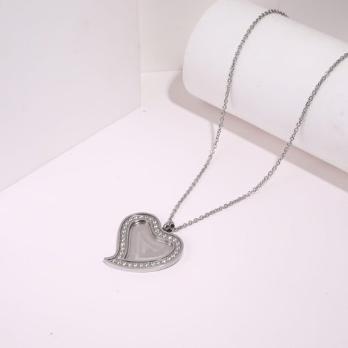 Icy Heart Pendant Necklace