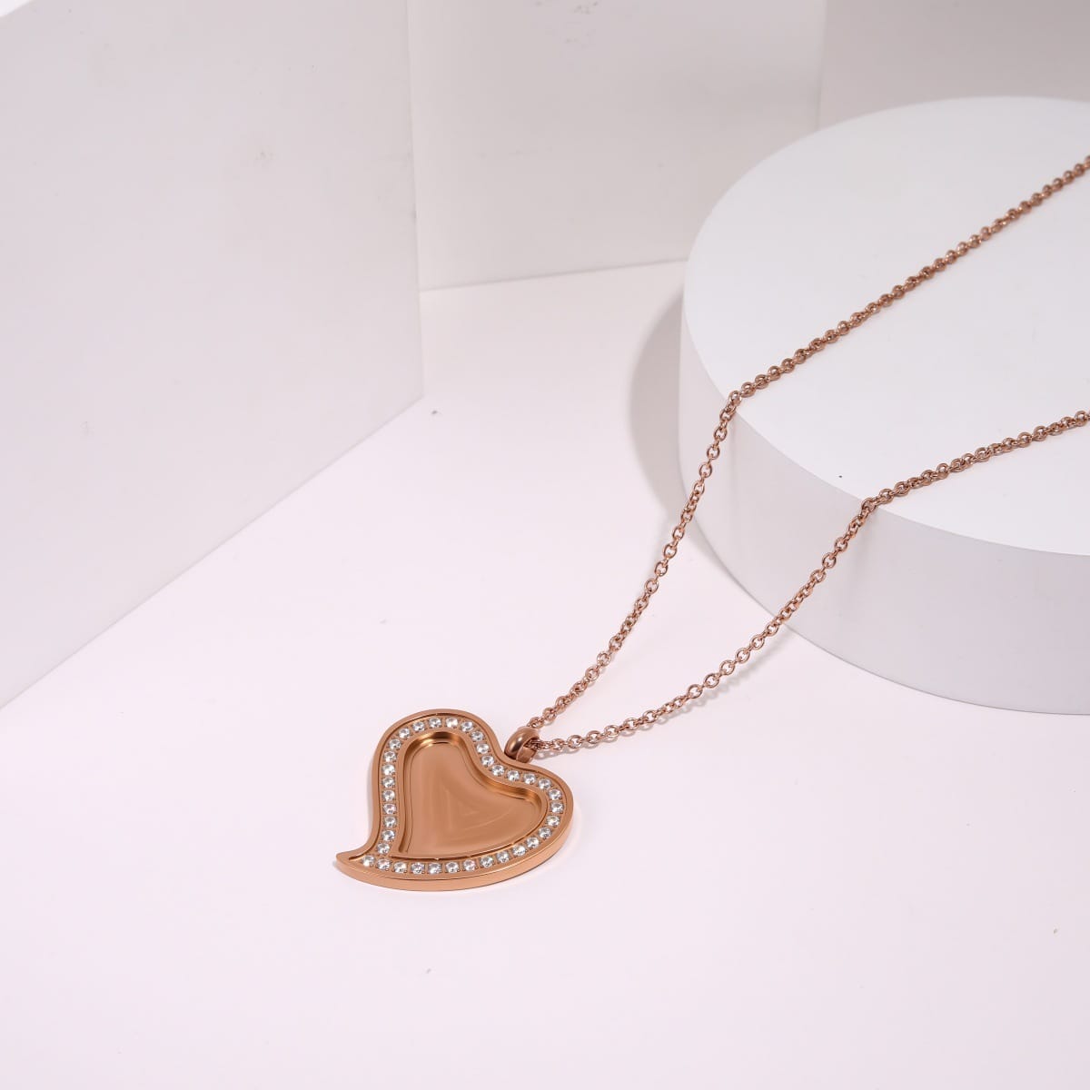 Icy Heart Pendant Necklace