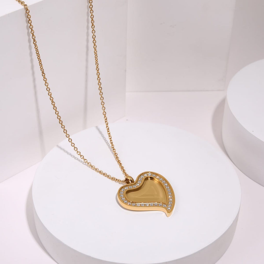 Icy Heart Pendant Necklace